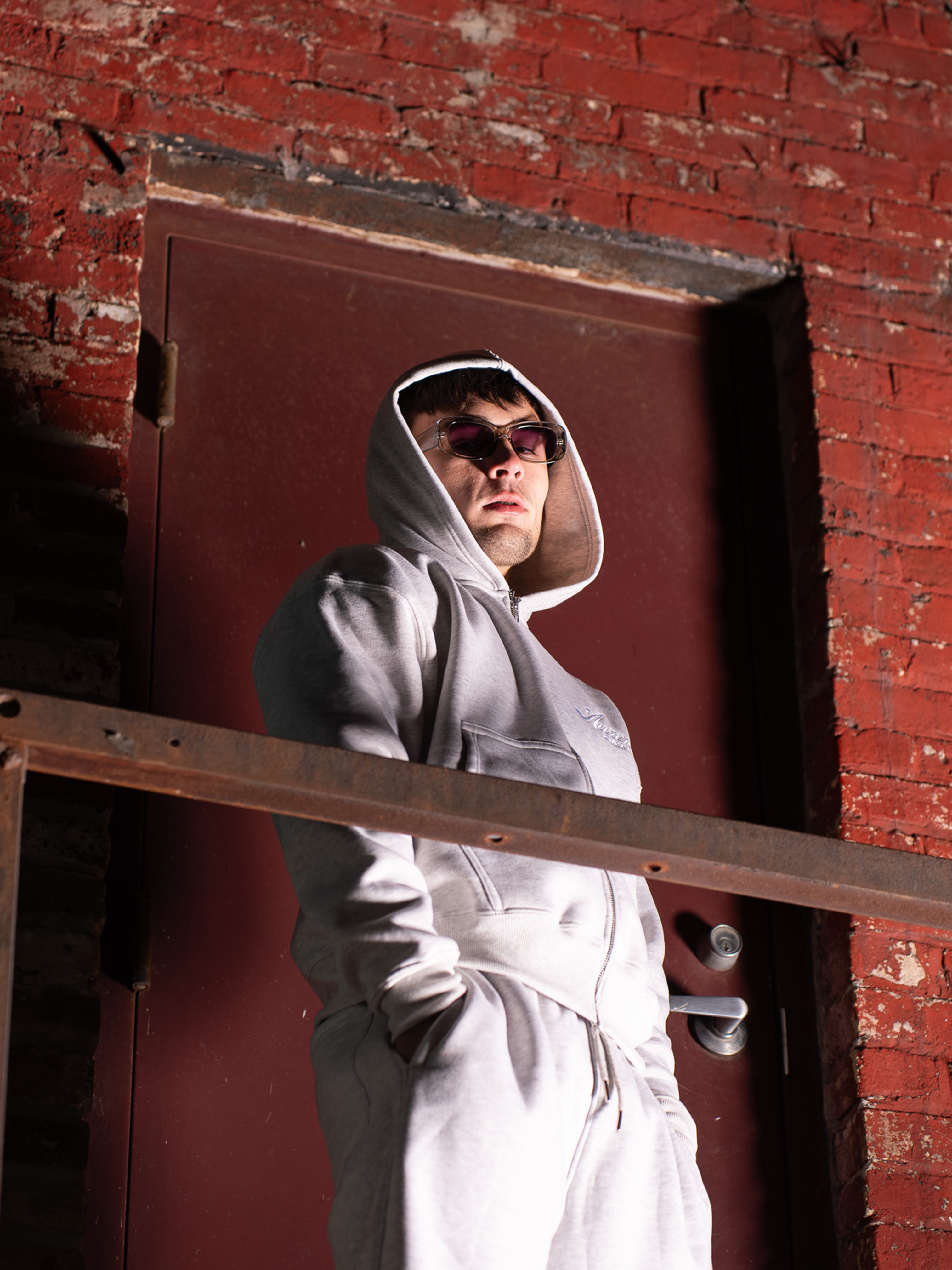 Grey Zip-Up Hoodie — Auren Oath Zip-Up