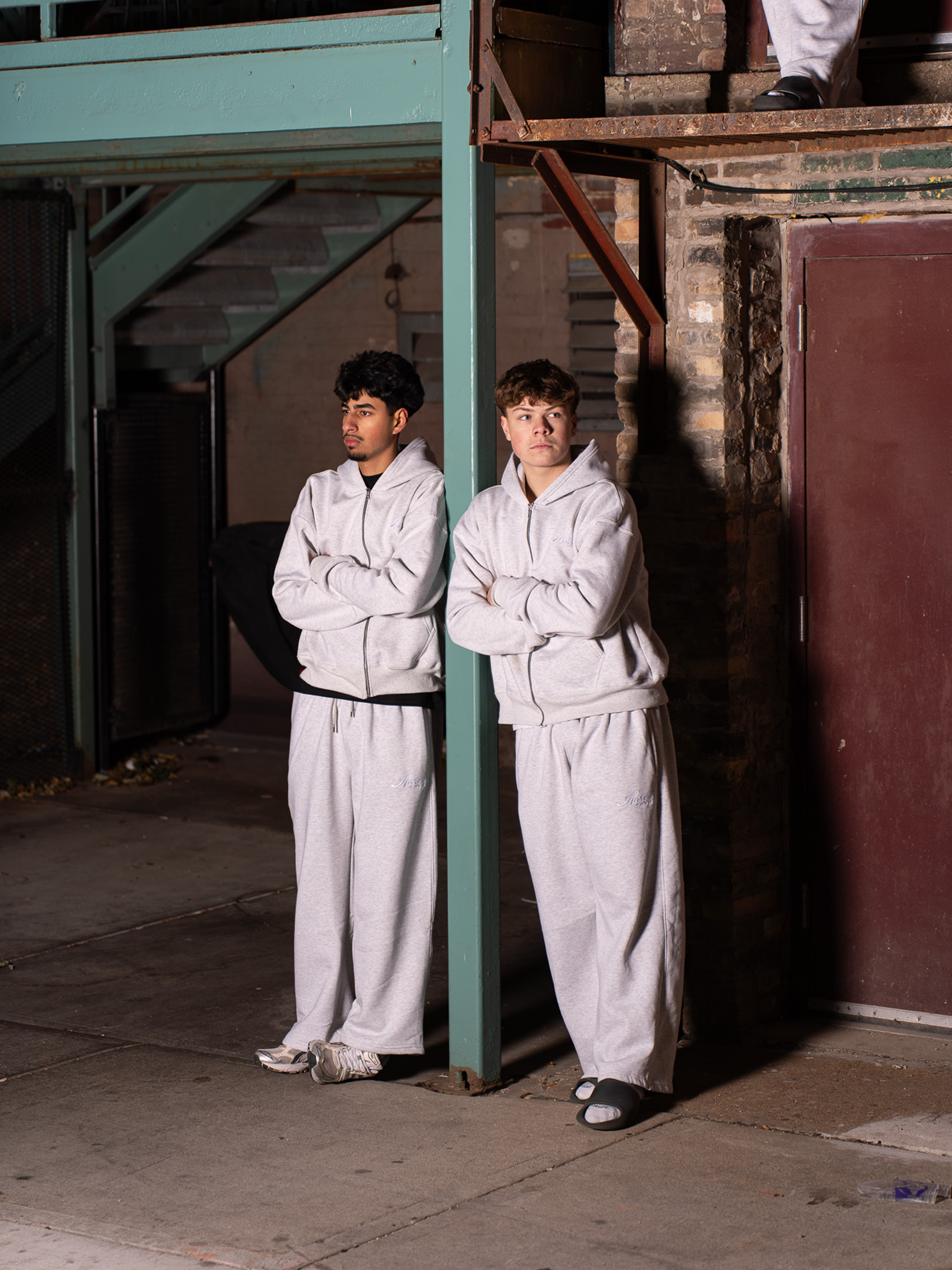 Grey Zip-Up Hoodie — Auren Oath Zip-Up