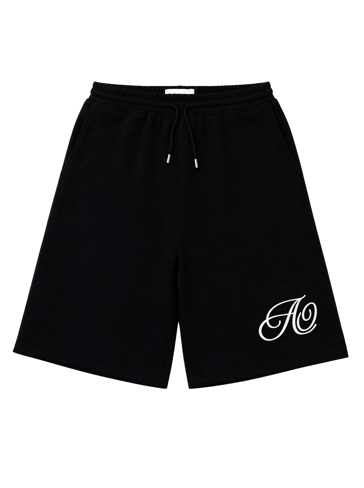 Auren Jorts Black — 420gsm Fleece Long Line Sweat Shorts | AURENOATH