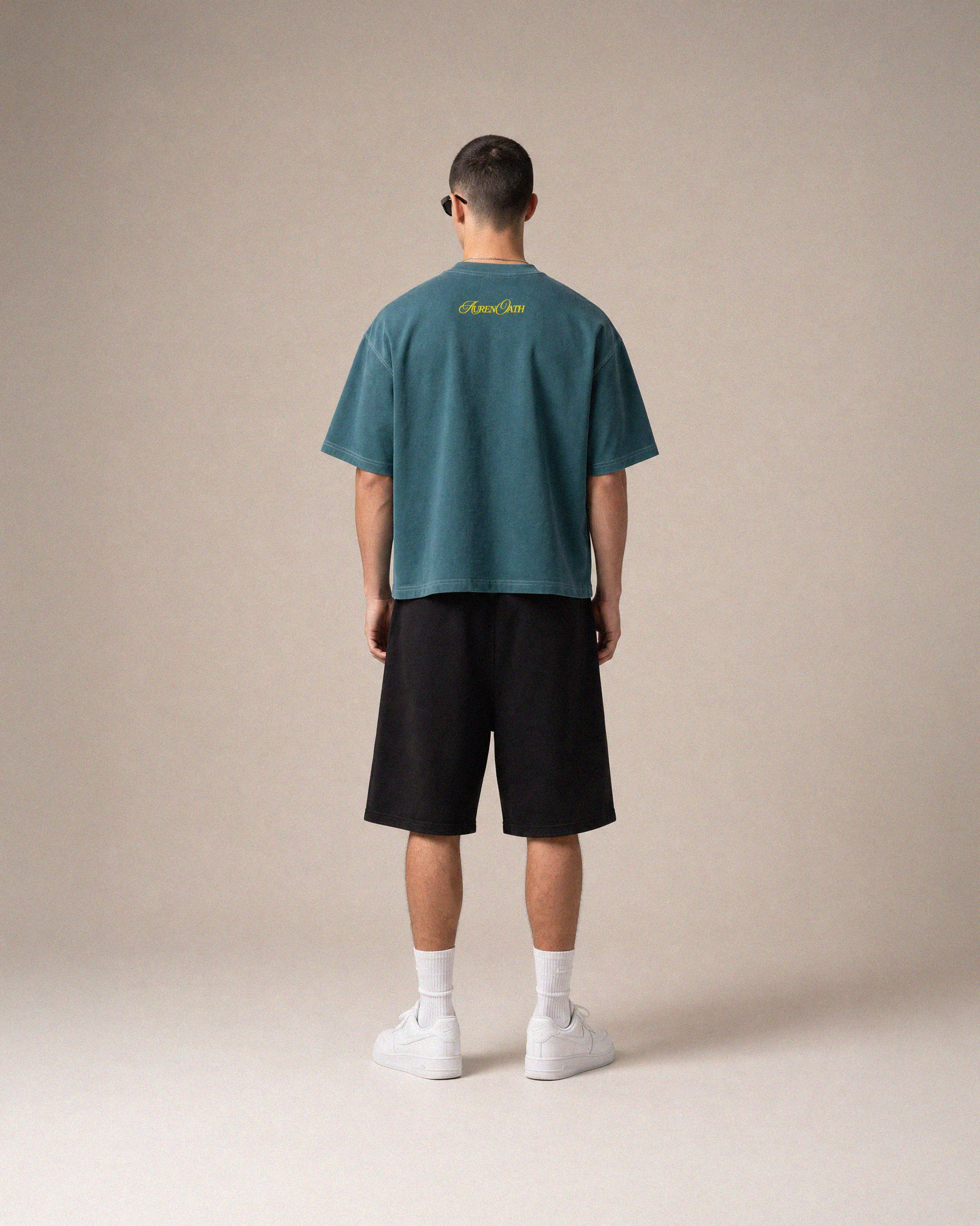 Auren Pocket Tee — Washed Teal